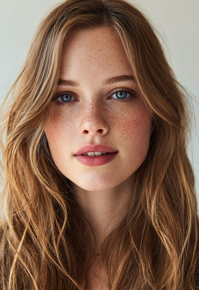 Freckled Portrait Photography Poster. poster