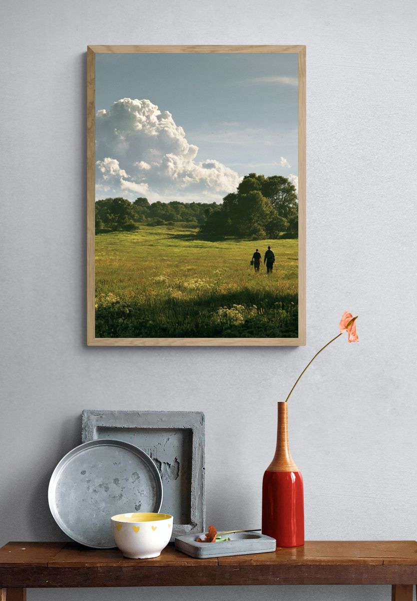 Meadow Walk Landscape Poster. — room view 3