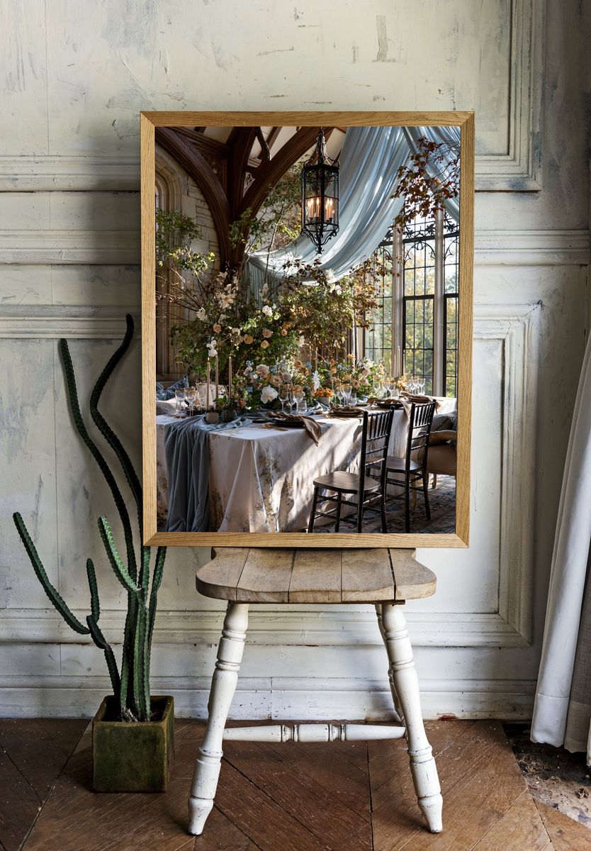 Elegant Garden Dining Room Photography Poster. room preview