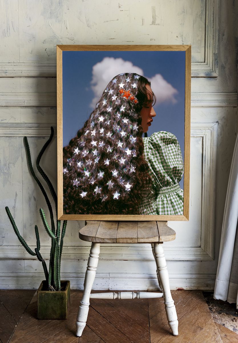 Starry Profile Fashion Poster. — room view 1
