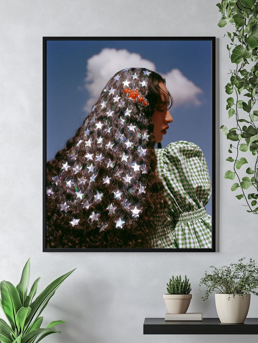 Starry Profile Fashion Poster. — room view 4