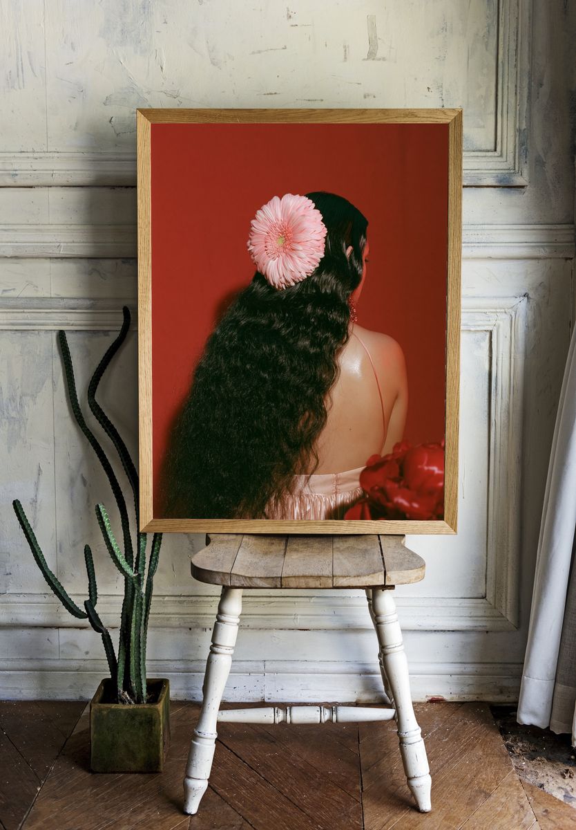 Floral Portrait Photography Poster. — room view 1