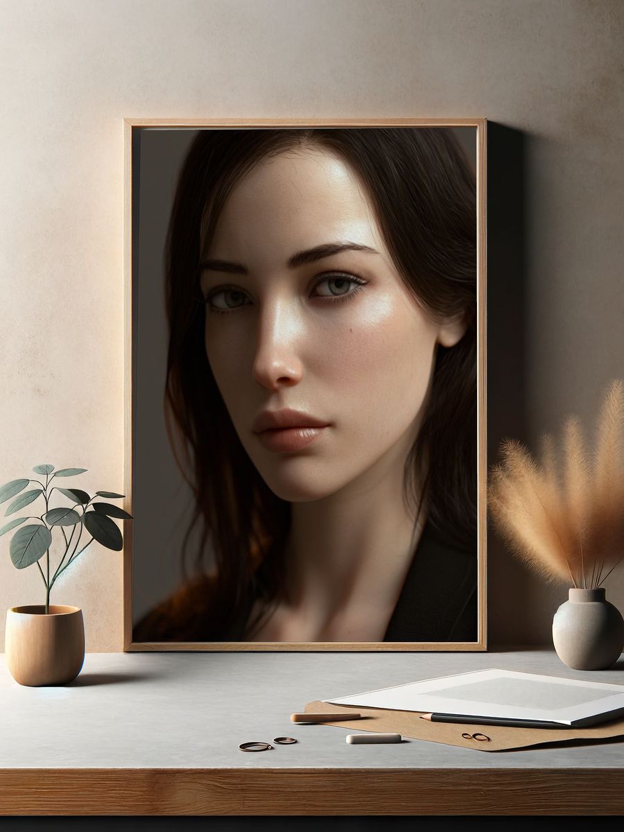 Moody Portrait Photography Poster. — room view 2