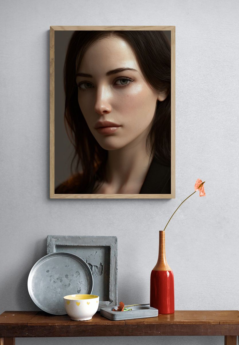 Moody Portrait Photography Poster. — room view 3