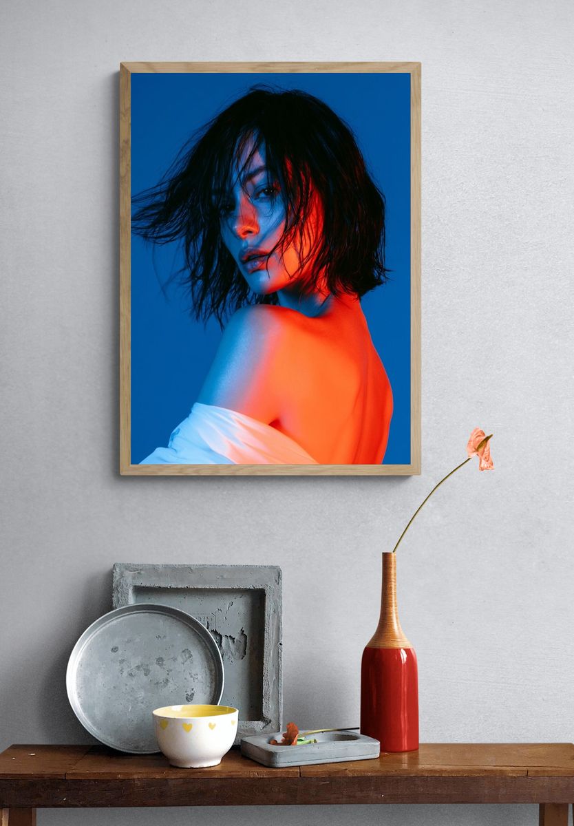 Neon Portrait Photography Poster. — room view 3