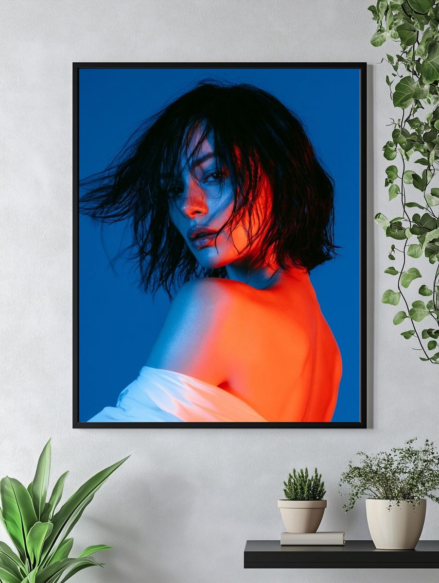 Neon Portrait Photography Poster. — room view 4