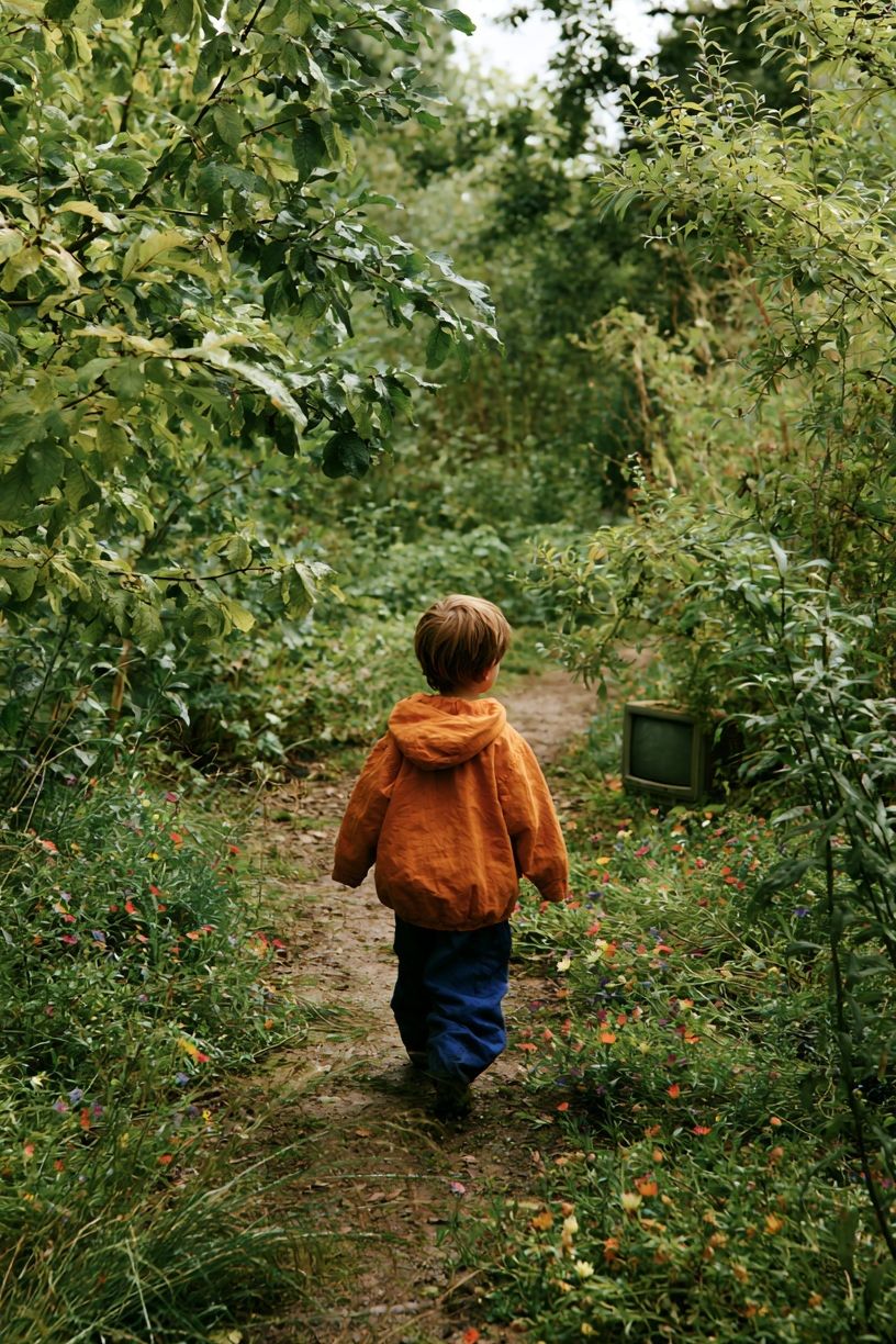 Child in Woodland Path Photography Poster. poster — photography art