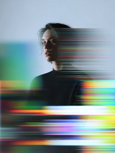 Glitch Portrait Photography Poster. poster detail