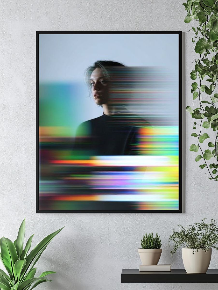 Glitch Portrait Photography Poster. — room view 4