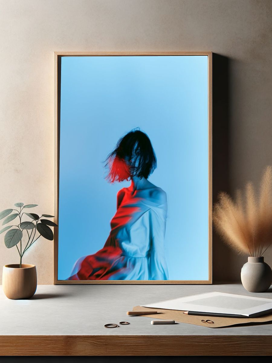 Neon Portrait Photography Poster. — room view 2