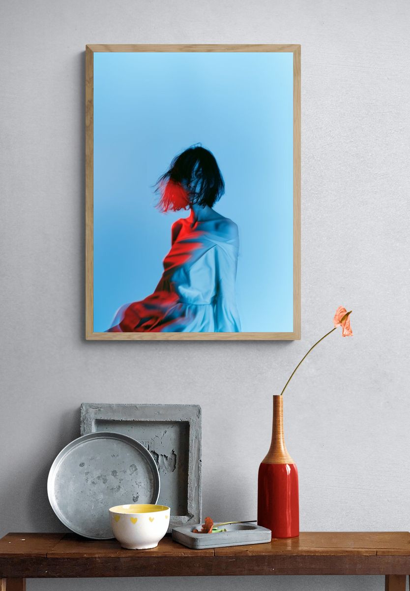 Neon Portrait Photography Poster. — room view 3