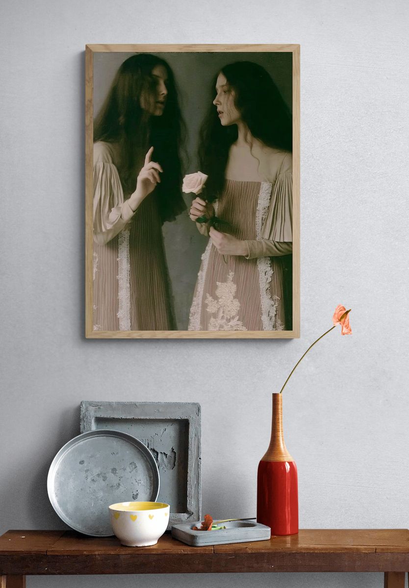 Twin Portrait Fashion Print. — room view 3