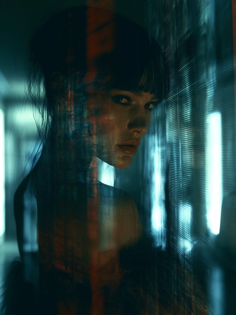 Neon Portrait Photography Poster. poster — photography art