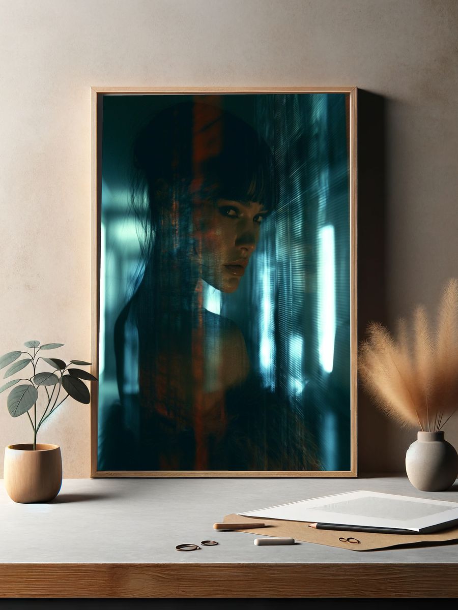 Neon Portrait Photography Poster. — room view 2