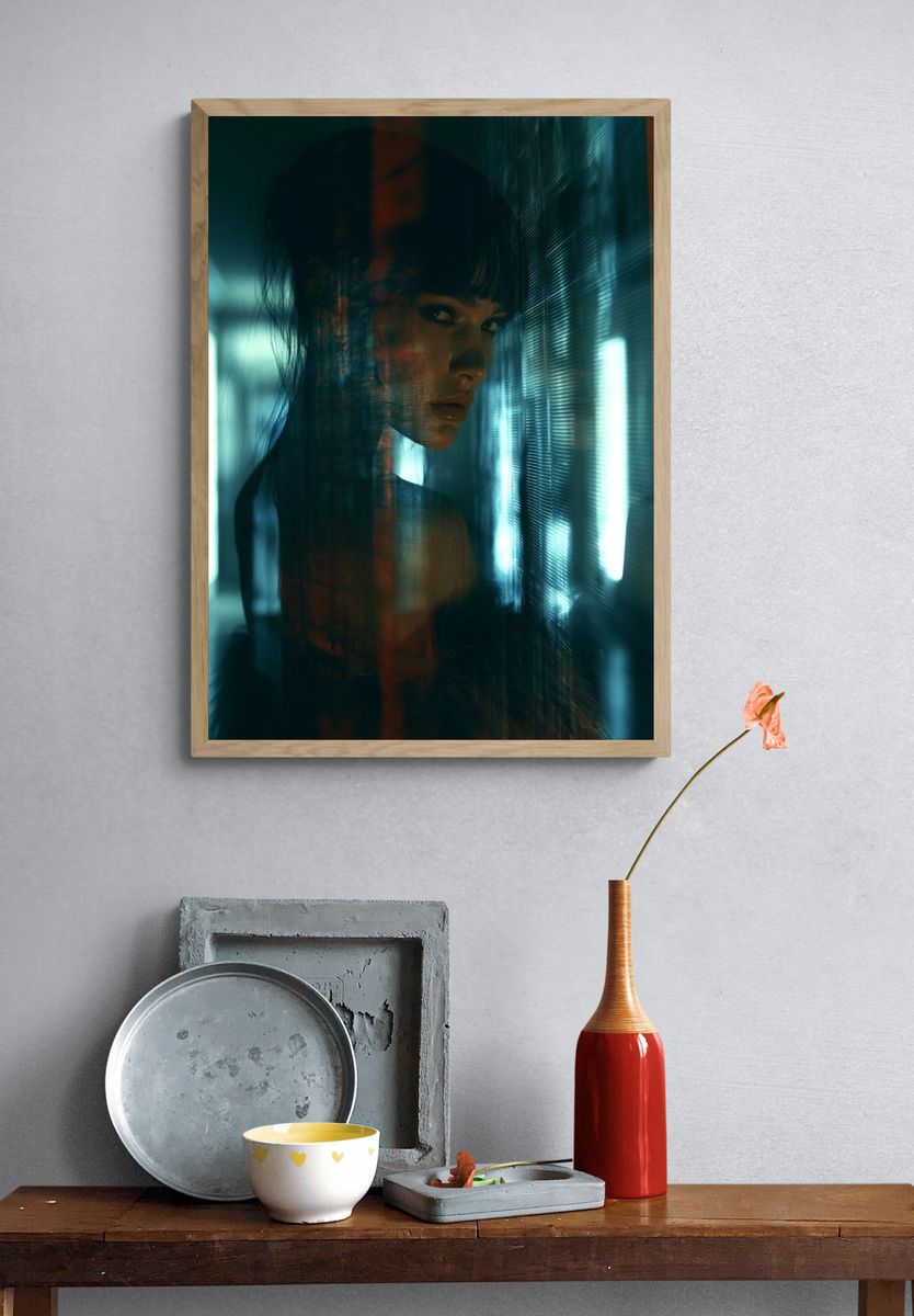 Neon Portrait Photography Poster. — room view 3