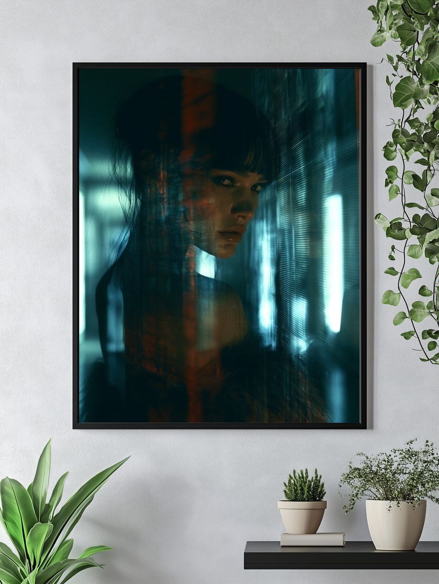Neon Portrait Photography Poster. — room view 4