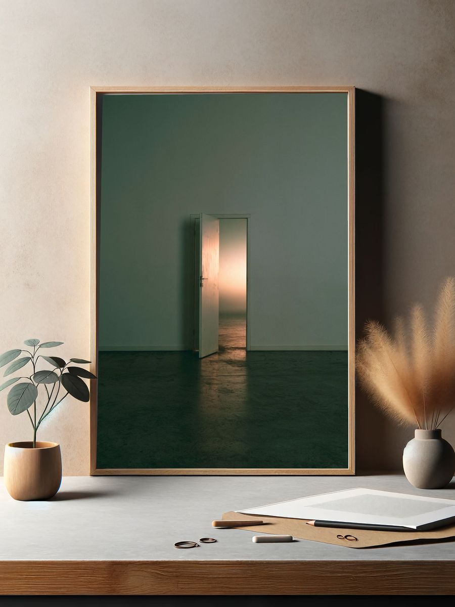 Open Door at Sunset Photography Poster. — room view 2