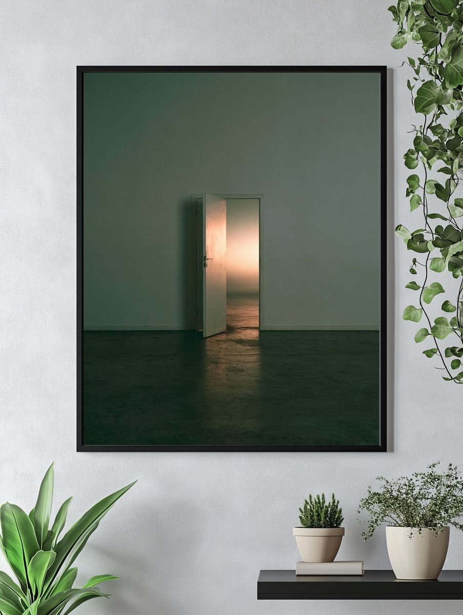 Open Door at Sunset Photography Poster. — room view 4
