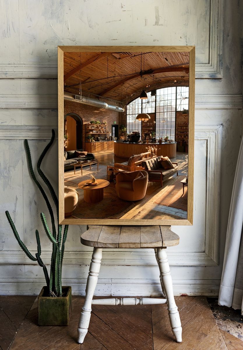 Industrial Loft Interior Photography Poster. — room view 1