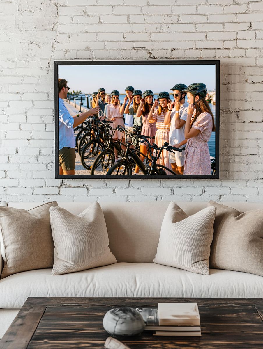 Harbor Bike Tour Photography Poster. — room view 1
