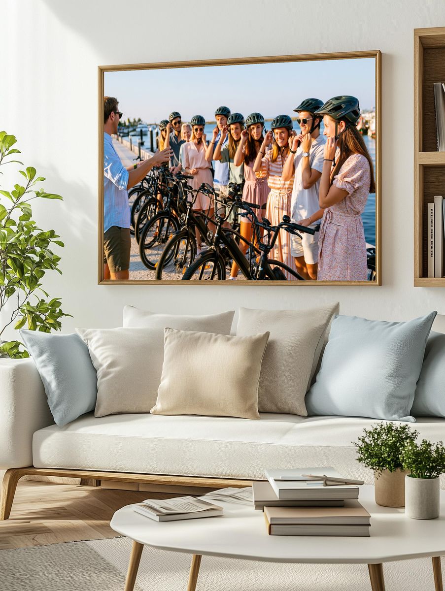 Harbor Bike Tour Photography Poster. — room view 2