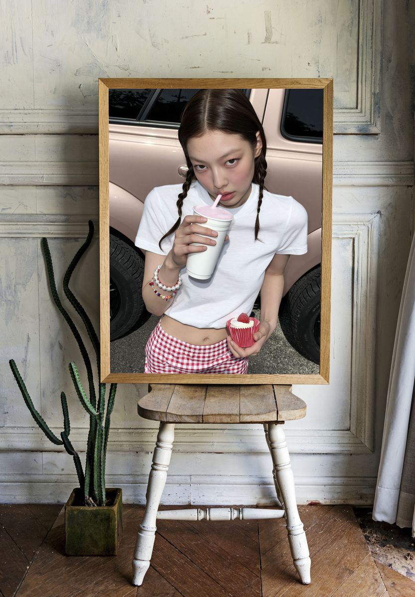 Playful Street Portrait Poster. — room view 1