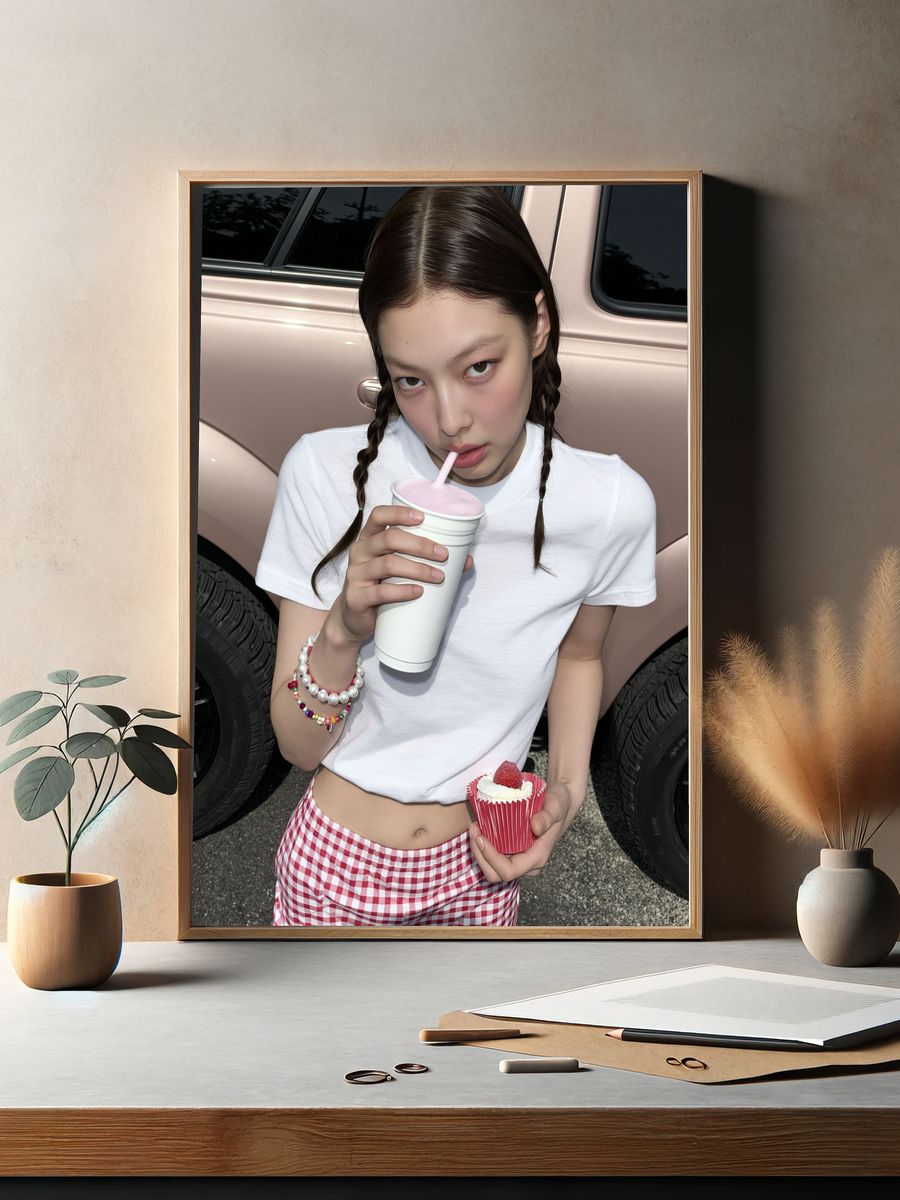 Playful Street Portrait Poster. — room view 2