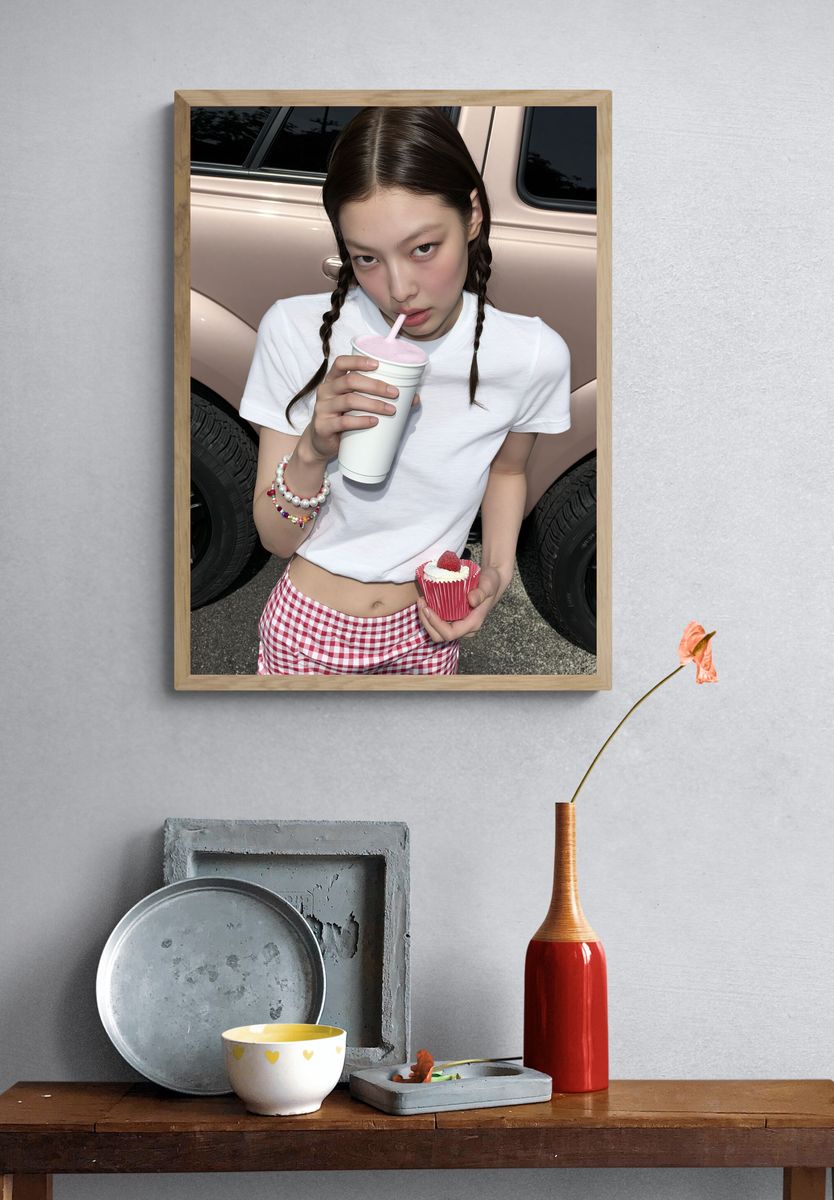 Playful Street Portrait Poster. — room view 3