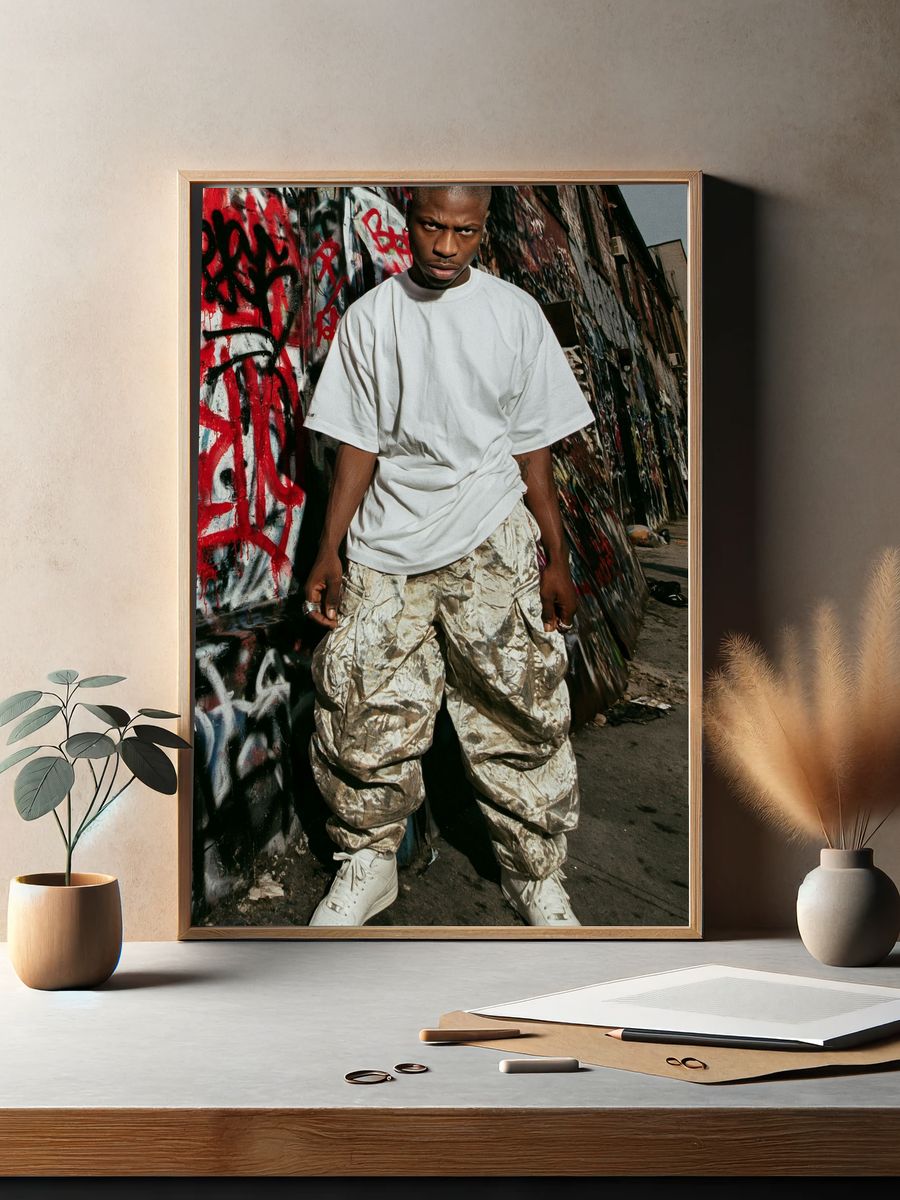 Graffiti Street Portrait Poster. — room view 2
