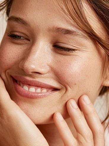 Smiling Woman Portrait Photography Poster. poster detail