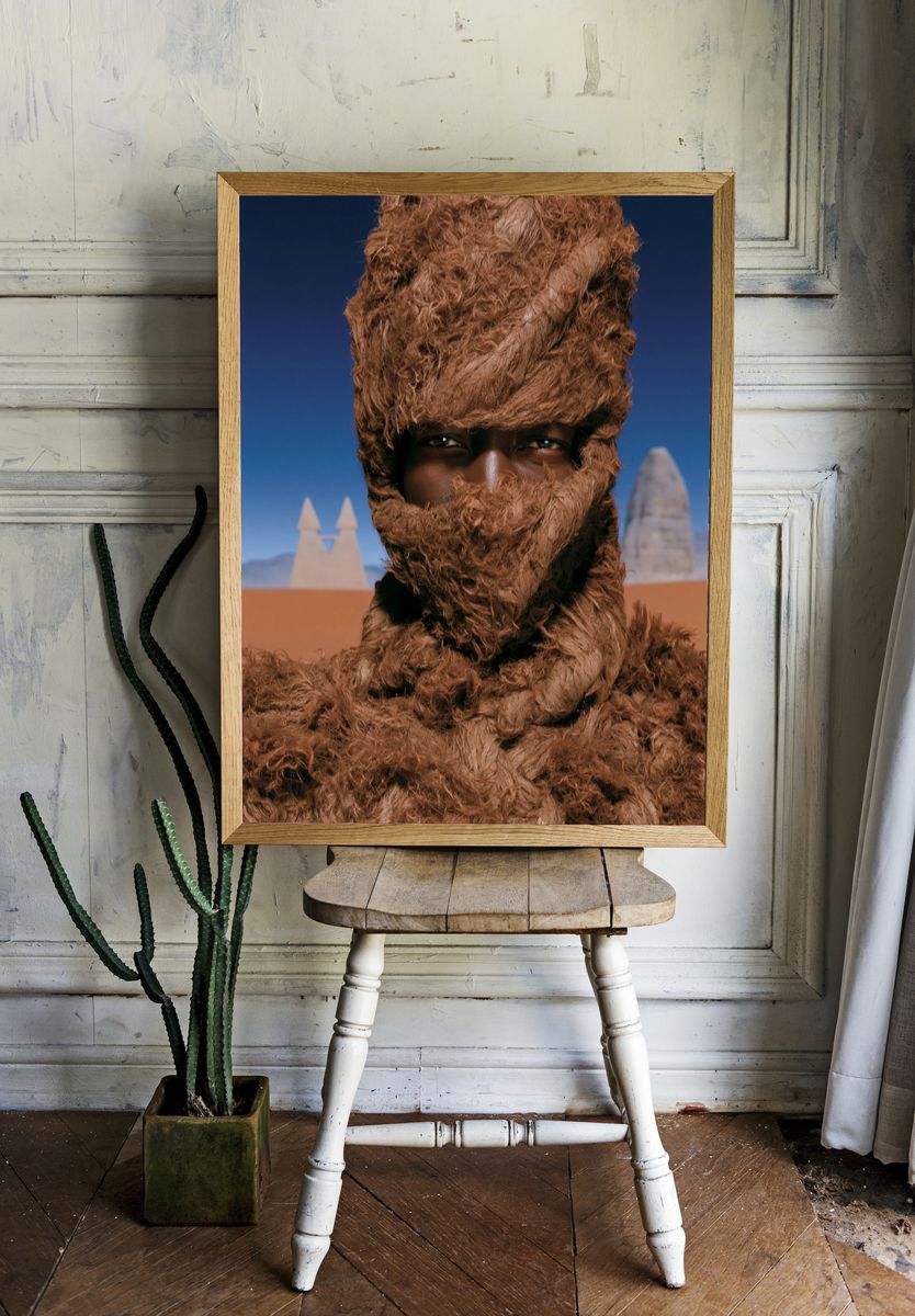 Desert Fur Portrait Poster. room preview