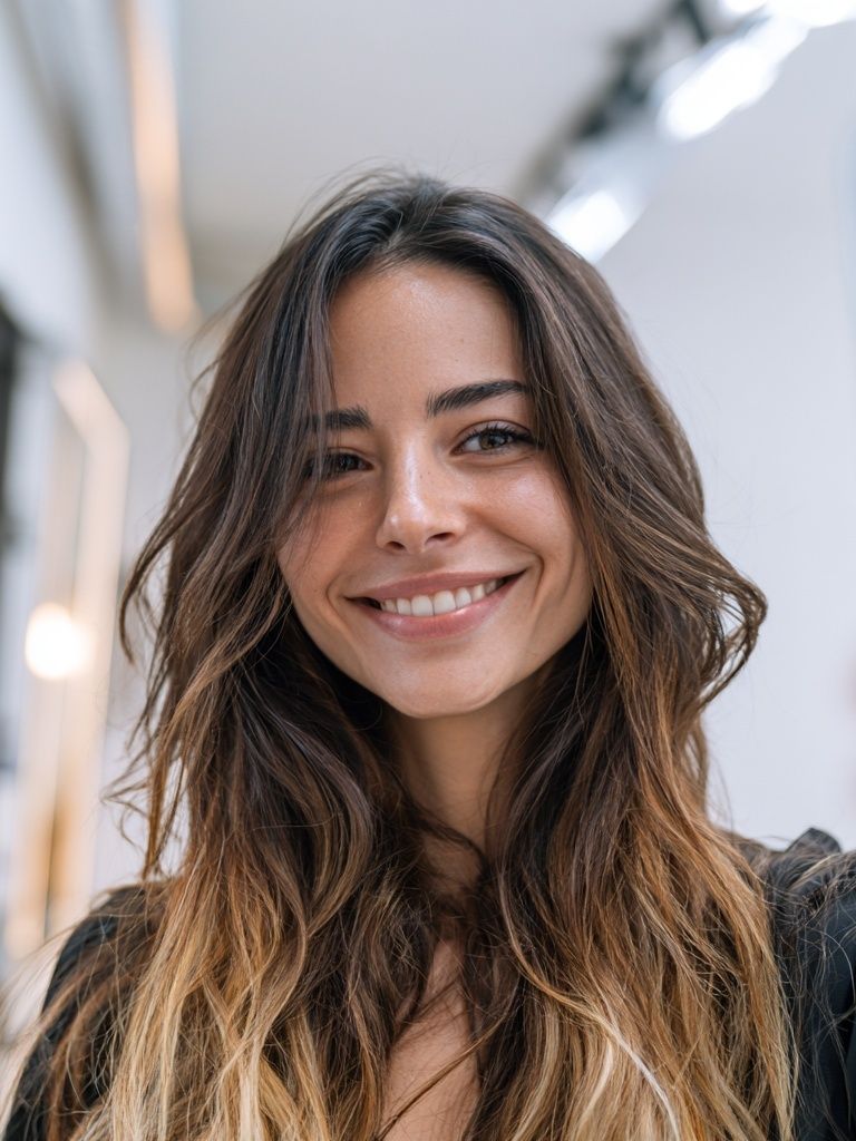 Smiling Woman Portrait Print. poster detail