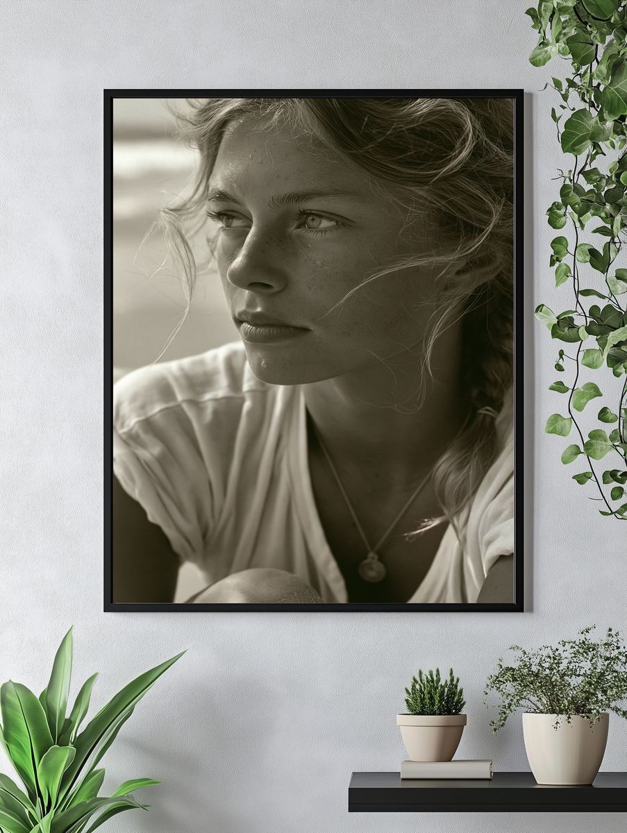 Contemplative Portrait Photography Print. — room view 4