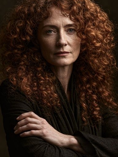 Red Curly Hair Portrait Photography Poster. poster — photography art