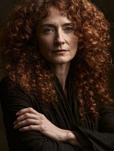 Red Curly Hair Portrait Photography Poster.
