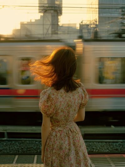 Train Platform Portrait Photography Poster. poster print