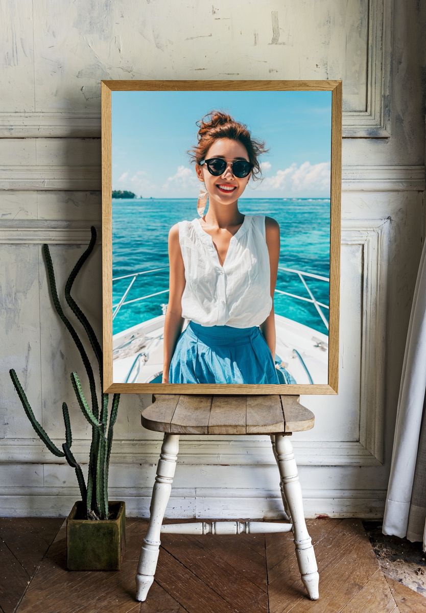 Boat Deck Portrait Photography Poster. room preview
