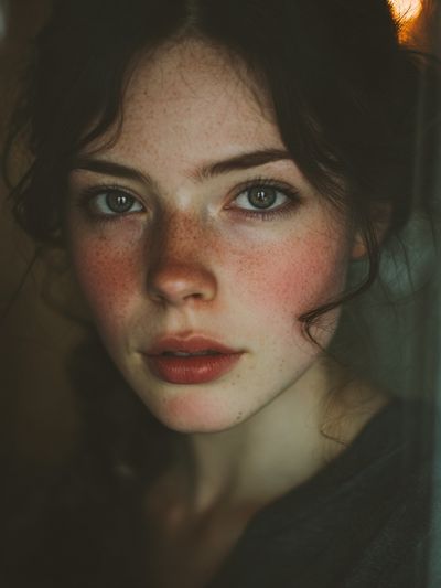 Freckled Portrait Photography Poster.