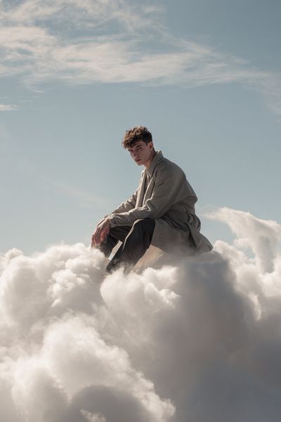 Dreamy Cloud Portrait Print. poster print