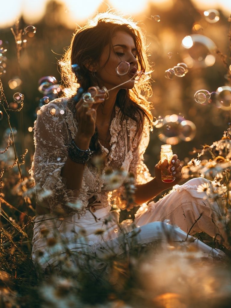 Golden Meadow Portrait Poster. poster — photography art