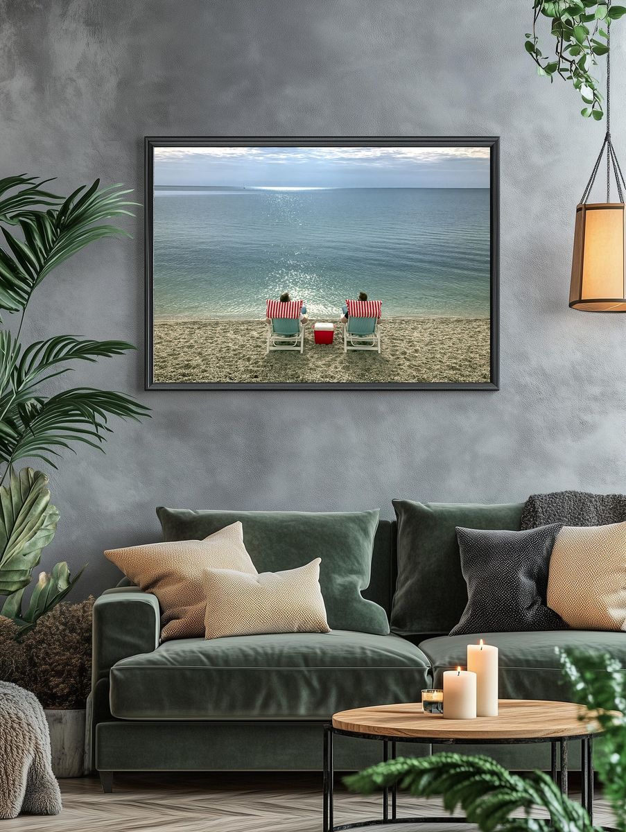 Seaside Lounge Photography Poster. — room view 4