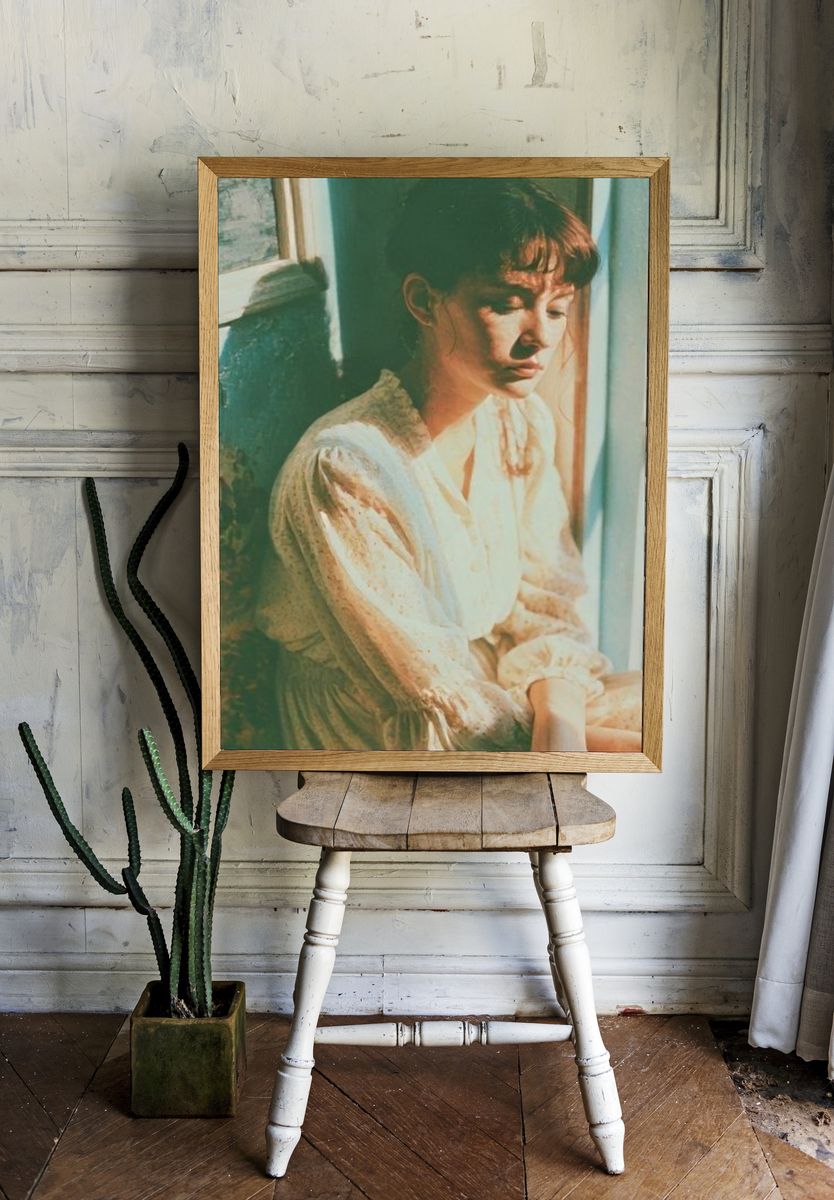 Sunlit Woman Portrait Print. — room view 1