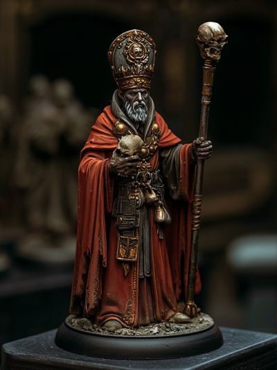 Dark Fantasy Cleric Miniature Print. poster