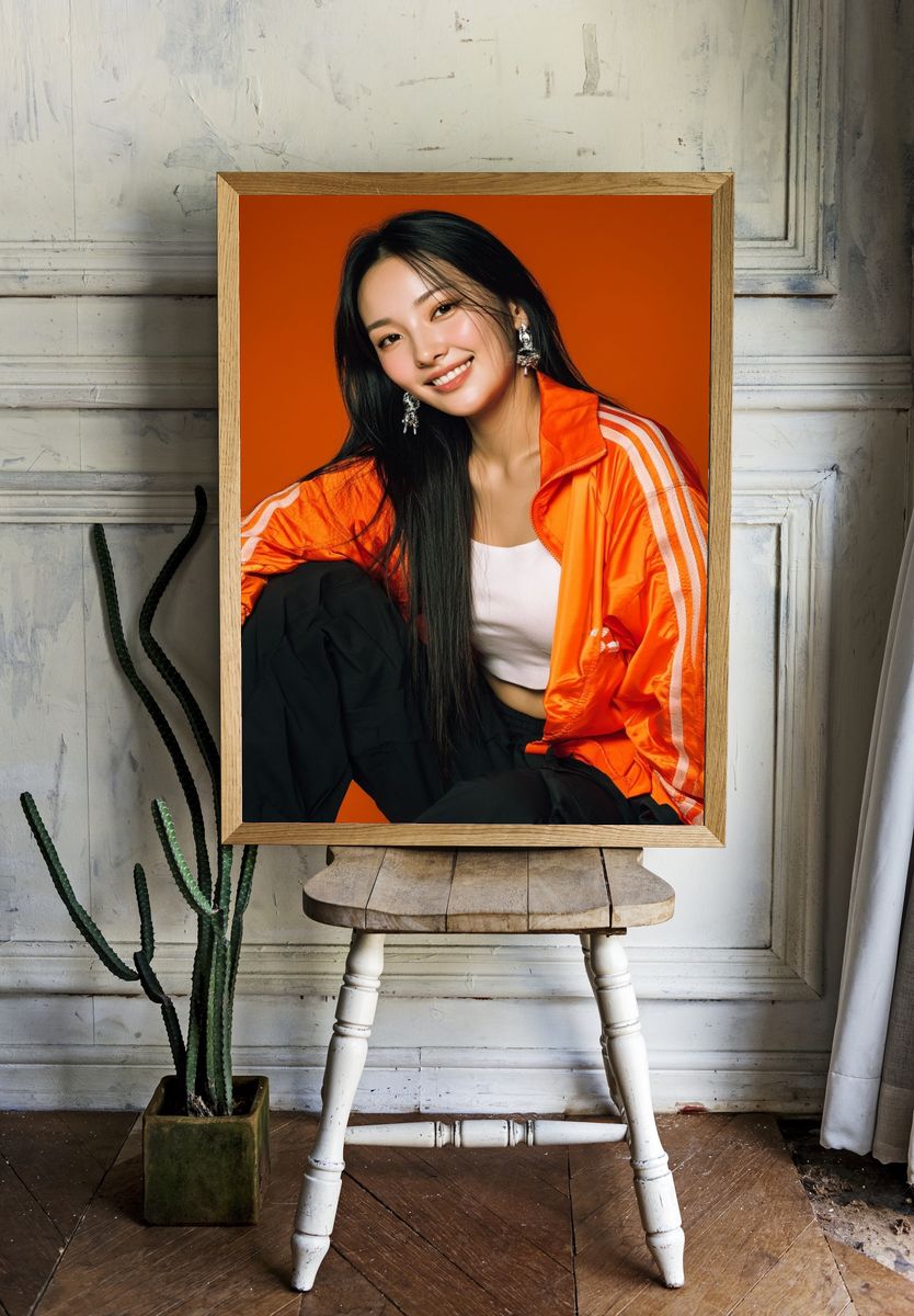 Orange Studio Portrait Poster. — room view 1