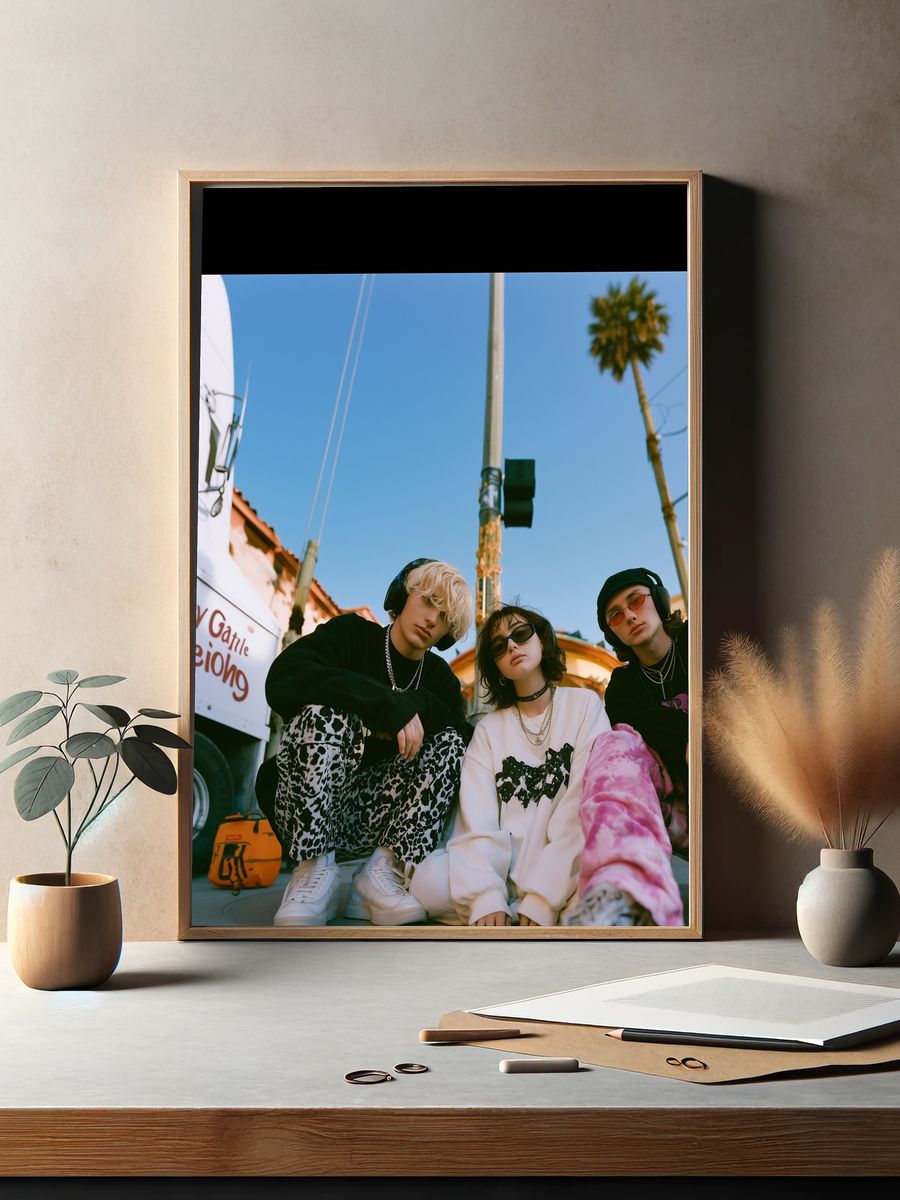 Streetwear Trio Photography Poster. — room view 2