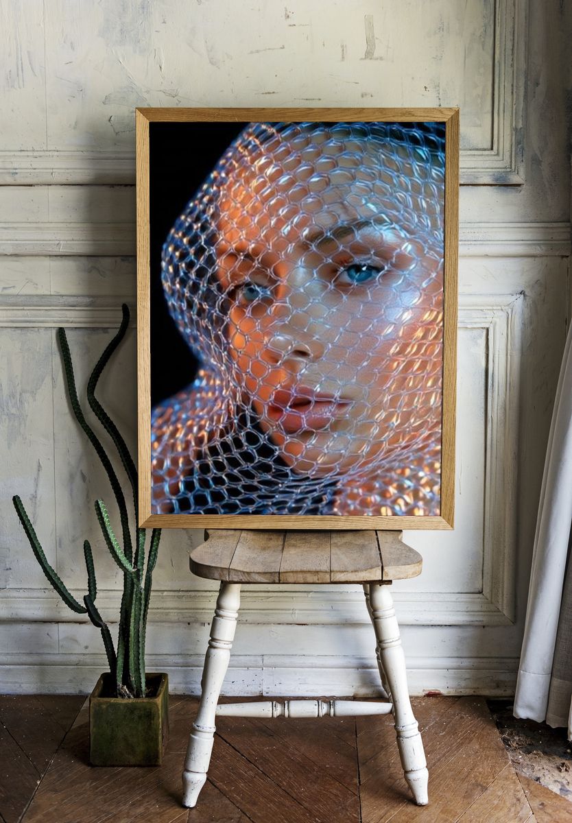 Futuristic Portrait Photography Poster. — room view 1