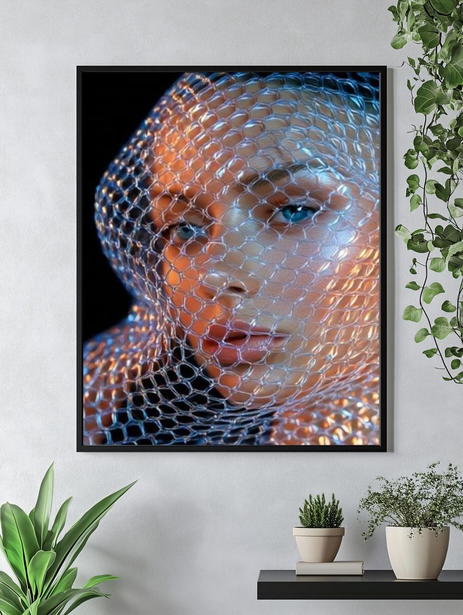 Futuristic Portrait Photography Poster. — room view 4