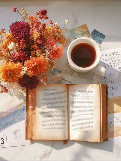 Cozy Still Life with Flowers Poster. poster print