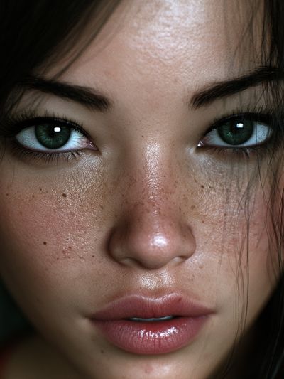 Freckled Portrait Photography Poster.