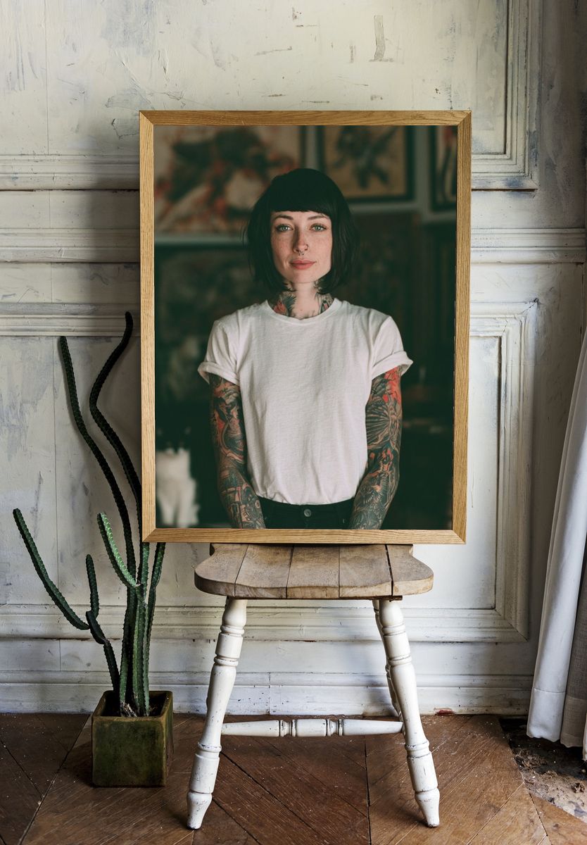 Tattooed Portrait Photography Poster. — room view 1